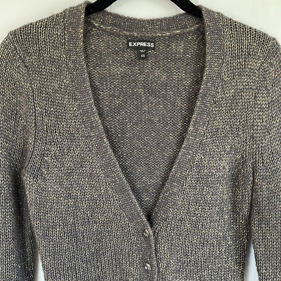 Express Shimmer Thread Cardigan - Picture 2 of 5